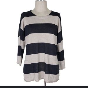 Eileen fisher stripped sweater size large